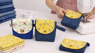Wow, look what I made with old jeans 😍 | Handmade recycled denim bag👖🪡🧵👜