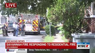 Savannah Fire Department responds to house fire in the 600 block of West 42nd Street