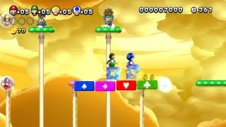 New Super Mario Bros. U -- Boost Mode Ice Fun in Lemmy's Swingback Castle and Dry Desert Mushrooms