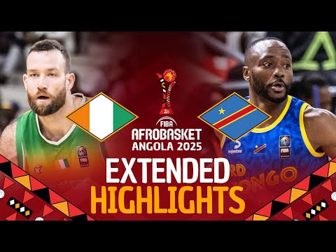 Côte d'Ivoire 🇨🇮 vs Congo DR 🇨🇩 | Extended Highlights | #AfroBasket 2025