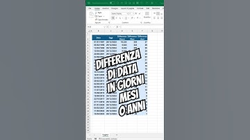 Calcola la differenza di data in giorni mesi o anni con DATA.DIFF di Excel @planetexcel