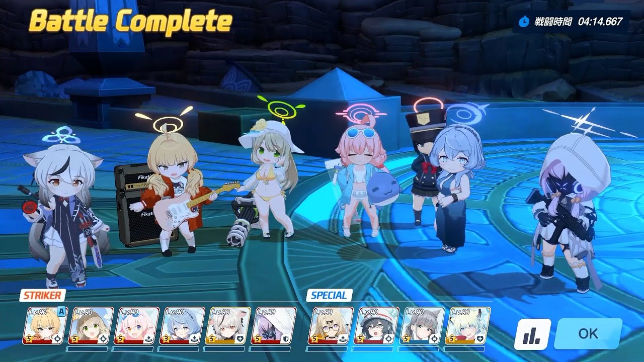 【ブルアカ】制約解除決戦 セトの憤怒 100段階 軽装備 屋外 カズサ（バンド）なし【ブルーアーカイブ -Blue Archive-】