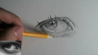 NARRATED - How to draw and shade an eye in graphite pencil