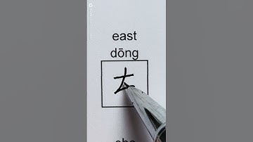 How to Write the Chinese Character 东 [ east ]  #shorts #chinese #china #汉字 #汉语 #mandarin