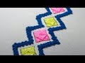 Hand Embroidery tutorial, Decorative border line design for dress bylaila's embroidery