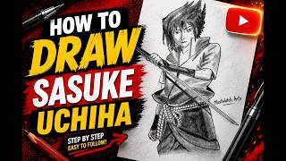 Drawing Sasuke Uchiha Step-by-Step Anime Drawing Tutorial #drawing #art #anime #sasuke
