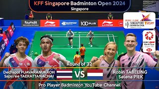 D PUAVARANUKROH /S TAERATTANACHAI vs Robin TABELING /Selena PIEK | Singapore Badminton Open 2024