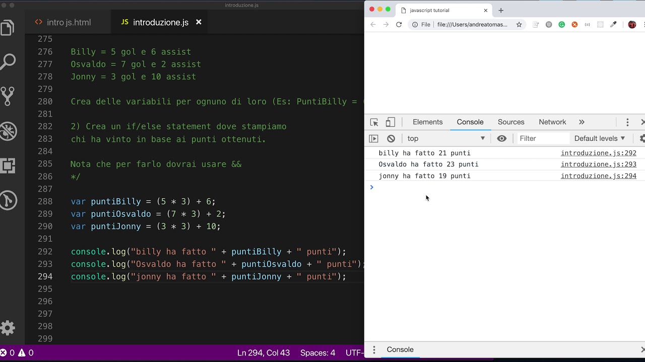 soluzione esercizio 2 javascript (parte 17) - YouTube