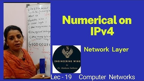 lec19-Example on IPV4 Header;Computer Networks