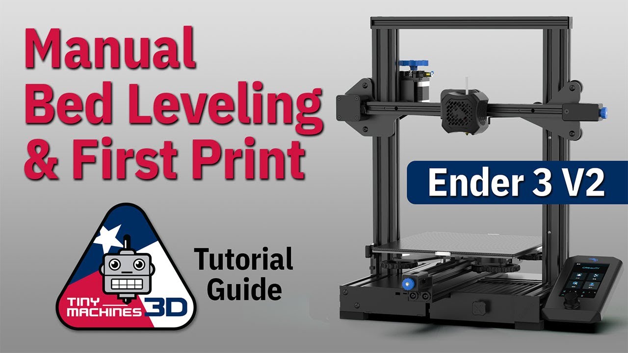 Ender 3 V2 Manual Leveling and First Print - YouTube
