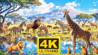 Relaxing Animal Kingdom 4K 🌿Peaceful Wildlife Footage with Soothing Piano Sounds