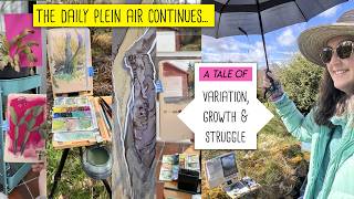 Daily plein air challenges ✶ #PleinAirpril Week 2 Recap