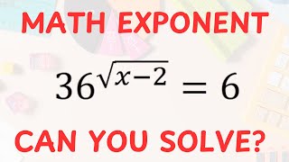 Nice Exponent Math Simplification | Olympiad | Find the value of x