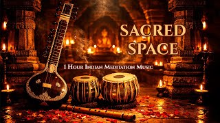 Mystic Indian Temple – Tabla, Sitar & Bamboo Flute Calm | 1 Hour Meditation