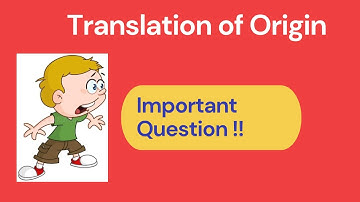 Translation of Origin ( Analytical Geometry in 2-D )