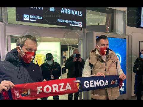 Genoa, l’arrivo di Kevin Strootman all’Aeroporto Cristoforo Colombo