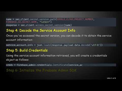 How to Initialize Firebase Admin SDK with Secrets from Secret Manager