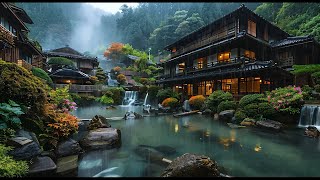 Tranquil Rainfall in a Japanese Garden🌿Calming Rain Sounds and Piano Music for Deep Relaxation