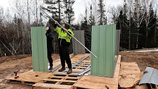 DIY Installation of ARROW Storage SHED | 10x14 ft Shed Metal Roof & Siding By Two Amateurs