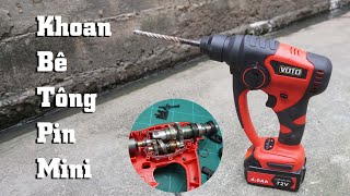 Khoan Thử Và Tháo Xem Bên Trong Khoan Bê Tông Chạy Pin