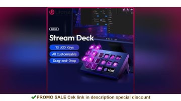 Ulanzi D200 Stream Deck Keyboard 13 LCD Keys All Customizable for Gaming Boardcast Livestreaming Off