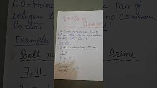 co prime numbers