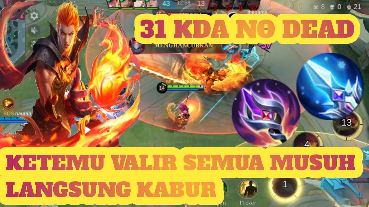 VALIR GAMEPLAY BUILD HARAM 31KDA NO DEAD BIKIN MUSUH LANGSUNG KABUR SOLO RANK MOBILE LEGENDS 