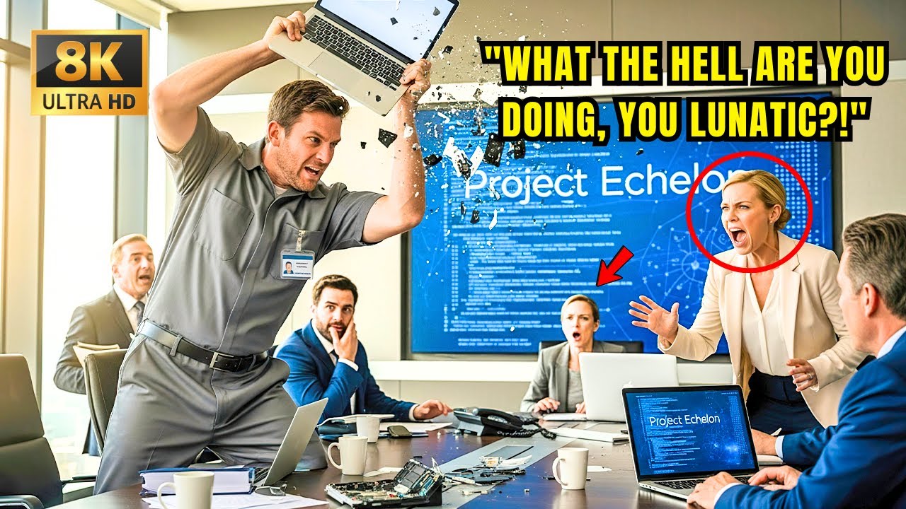 Single Dad Janitor Smashed the CEO’s Laptop During the Meeting—What Happened Next Changed Everything