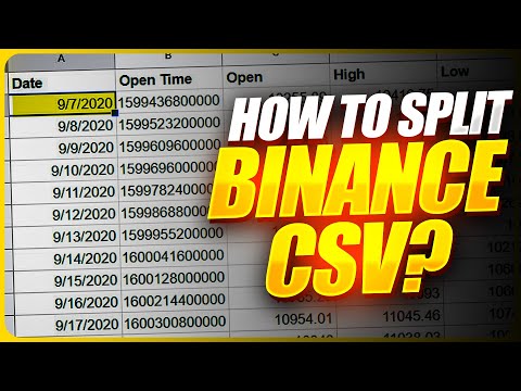 Binance Tax Split CSV Files In Seconds Works For ALL CSV Exports 