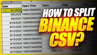 Binance Tax - Split CSV files in seconds! (Works for ALL CSV Exports!)