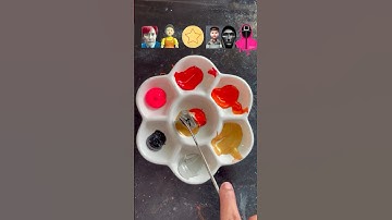 Guess the Mixed Color of Squid game 2 # squid game2 #colourmixing #satisfying #asmr #squidgame