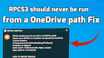 RPCS3 mag nooit worden uitgevoerd vanaf een OneDrive-pad. Oplossing