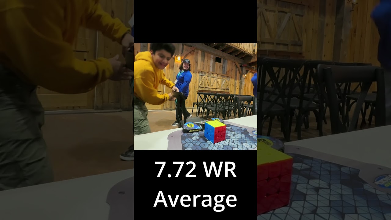 Rubik's Cube One-Handed WORLD RECORD Average (7.72)