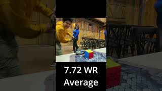 Rubik's Cube One-Handed WORLD RECORD Average (7.72)