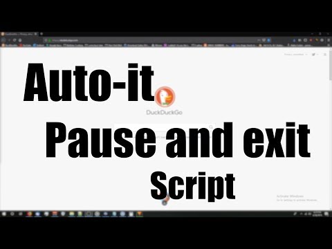 Autoit: Pause and Exit functions