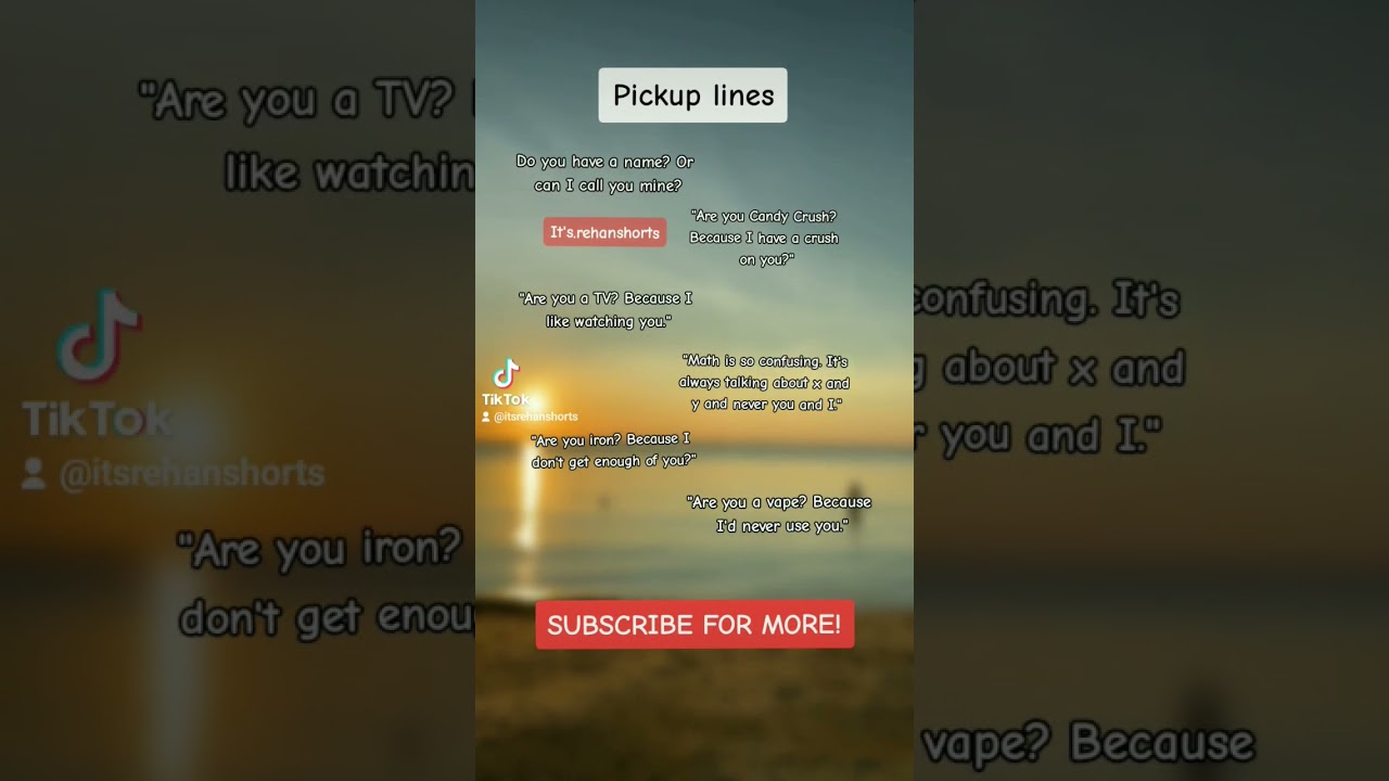 What's your favourite pickup line? 😉 