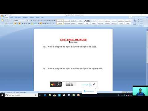 Date-24/11/2020. Class-8. Computer Applications. Ch-8, Basic Methods. Part-3.