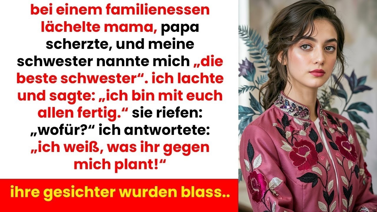 „Ich habe euch alle vor drei Wochen darüber reden hören, wie ihr mich um 15.000 Dollar betrügen wollt“, sagte ich am Esstisch meiner Eltern. Meine Mutter hatte mir gerade mit gespielten Tränen...