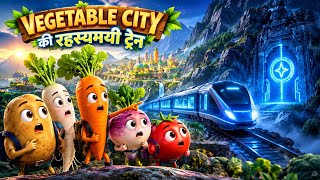 Details Vegetable City की रहस्यमयी ट्रेन 🚂 | Hindi Cartoon Story | Mystery Adventure  | Vegetables city  News