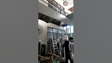 Bucket chain elevator feeding machine with two discharging heads testing video