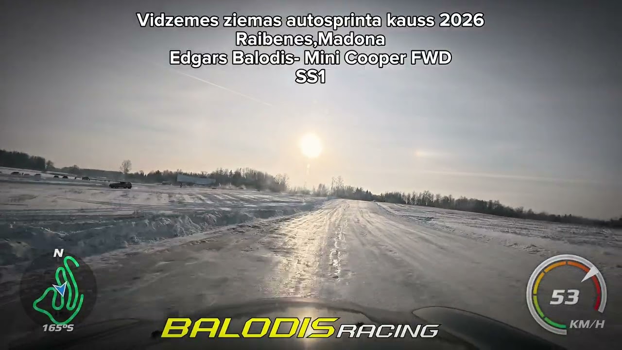 Ziemas autosprinta kauss 2026. Raibenes, Madona. Edgars Balodis- Mini Cooper FWD SS1