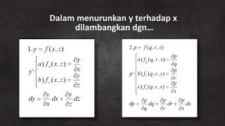 Diferensial Fungsi Majemuk - Matematika Ekonomi