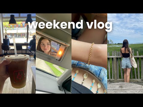 a relaxing weekend vlog ✨ farmers market, permanent jewelry, pistachio latte, smoothies, erie PA