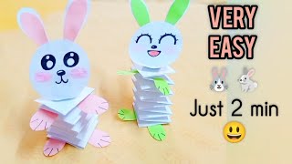 DIY Cute Jumping Rabbit | Easy moving  Paper toy