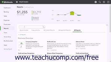 QuickBooks Online Plus 2017 Tutorial Customizing Rows and Columns Report Settings Intuit Training
