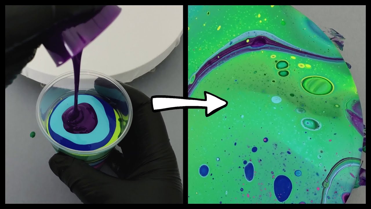 Acrylic Paint Pouring Simple Flip Cup Abstract Art YouTube