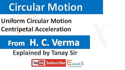 7.3.3 Uniform Circular Motion & Centripetal Acceleration : H C Verma : CHAPTER 7: Circular Motion