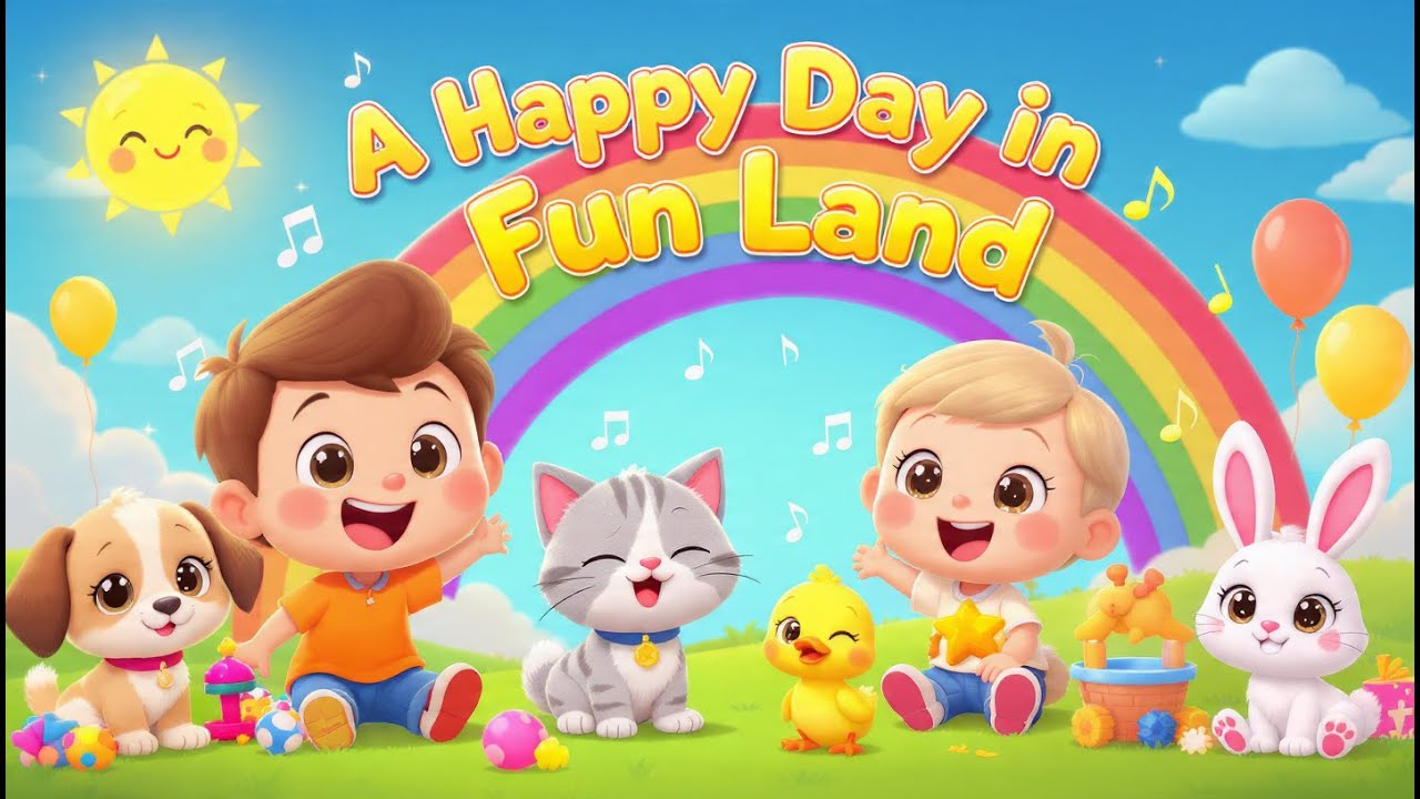A Happy Day in Fun Land | Baby Learning Song