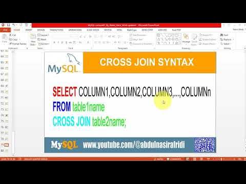 Lecture-23| Cross Join | MySQL Join | Venn Diagram| Cross Join Query ...
