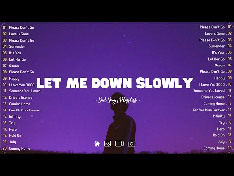 Let Me Down Slowly 💔 Sad songs playlist with lyrics ~ Depressing Songs 2023 That Will Cry Vol. 189